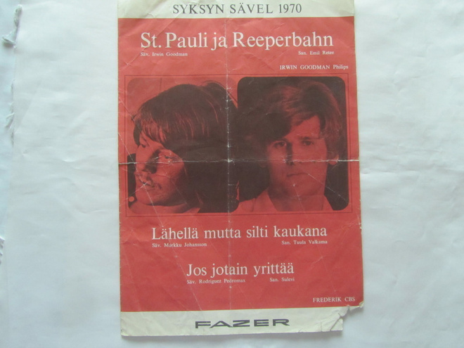 Irwin Goodman / Frederik  Nuotit Syksyn Sävel 1970