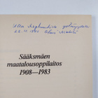 Sääksmäen maatalousoppilaitos 1908-1983 (signeerattu) - pikkukuva 2