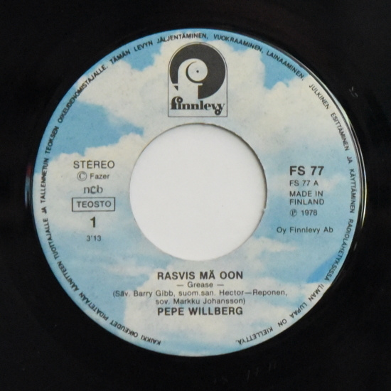 Single: Willberg, Pepe - Rasvis mä oon / Sinut perille vien