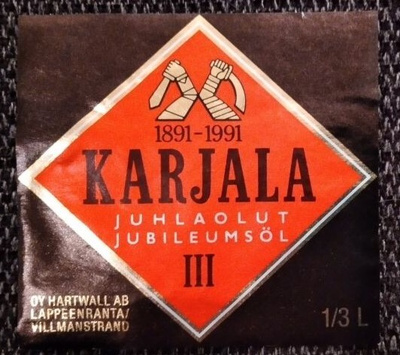 VANHA OLUT ETIKETTI - KARJALA JUHLAOLUT (K10-142)
