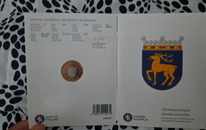 Ahvenanmaa 5e 2011 proof