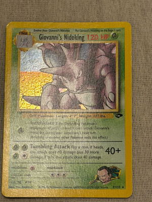 Pokémon Giovanni's Nidoking 7/132 Holo Rare Gym Challenge