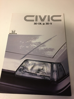 Myyntiesite - Honda Civic 3D DL ja 3D S - 12/1984