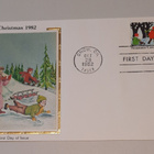 USA FDC Christmas 1982 Colorano "Silk" - pikkukuva 1