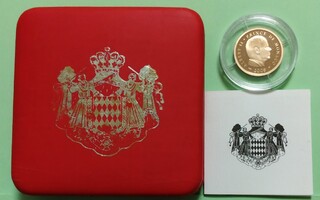 Monaco, 20 € 2008 kulta raha. Albert II.