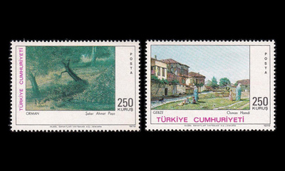 Turkki 2255-6 ** Maalauksia (1972)