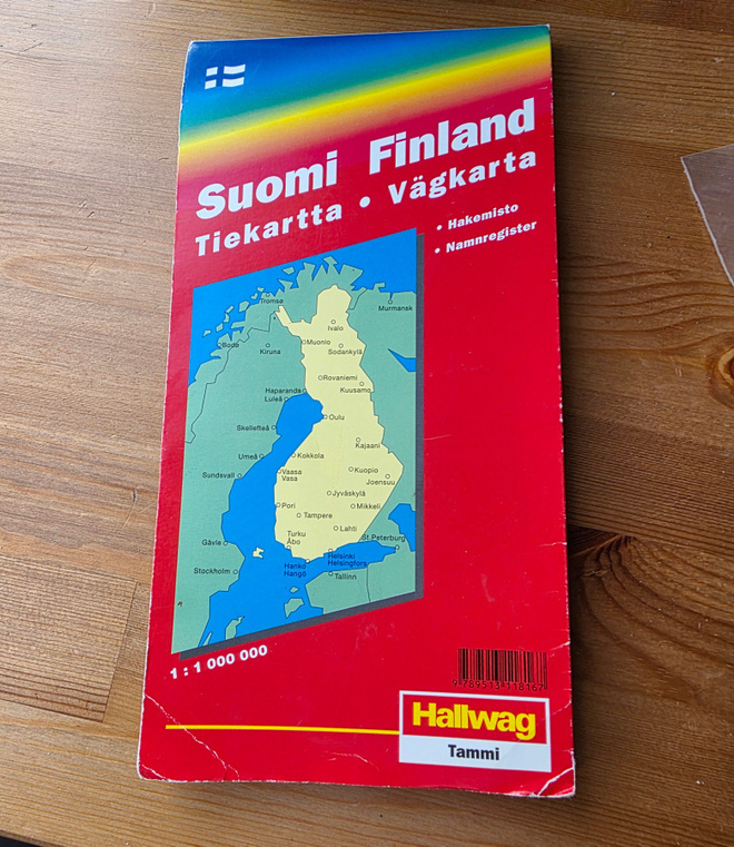 Suomi Finland tiekartta 1 : 1 000 000