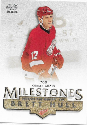 2003-04 Pacific Milestones #5 Brett Hull Detroit Red Wings