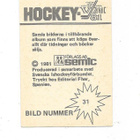 1981 Semic MM-Tarra #31 Timo Susi , Suomi & Tappara - pikkukuva 2