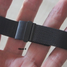 Musta 18mm mesh ranneke taittolukolla - pikkukuva 1