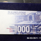 1000 mk 1986  Ilman Litt.  8010602942  ALE /Pun  taittamaton - pikkukuva 4