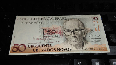 Brasilia Brazil 50 cruzeiros 1990 P223 UNC