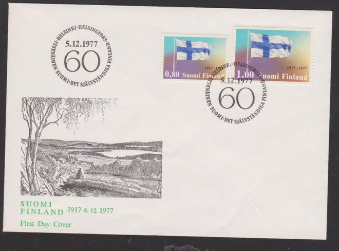 FDC 1977 Itsenäisyyden 60-vuotisjuhla