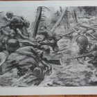 Jatkosota Hyökkäys Sotapiirros Lindeberg 1942 - pikkukuva 1