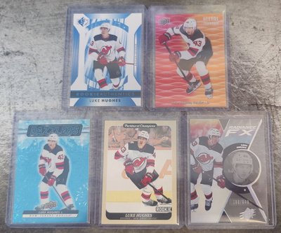 Luke Hughes tulokaskortteja - rookie cards