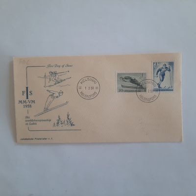 FDC 1958 FIS MM Lahti teemakuorella