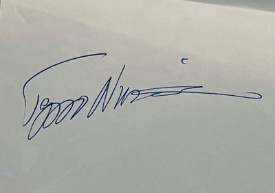 Teppo Numminen nimikirjoitus paperilla