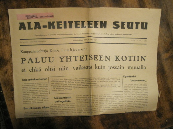 Sanomalehti: Ala-Keiteleen Seutu 28.1.1955