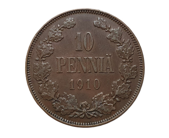 Suomi 10 Penniä - 1910 -