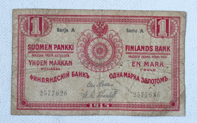 1 markka 1915 sarja A