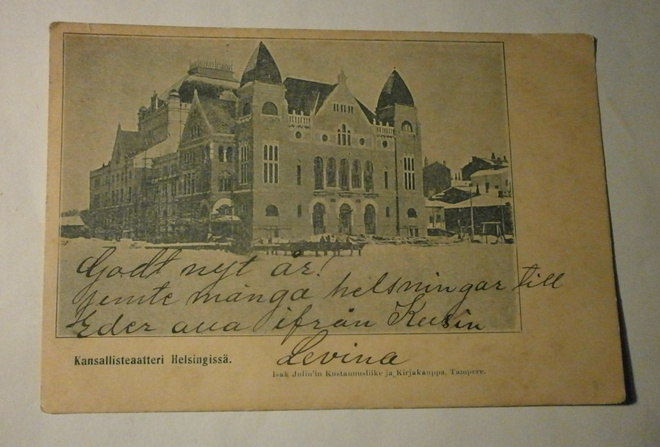 Helsinki, Kansallisteatteri, talvi yllätti, p. 1900