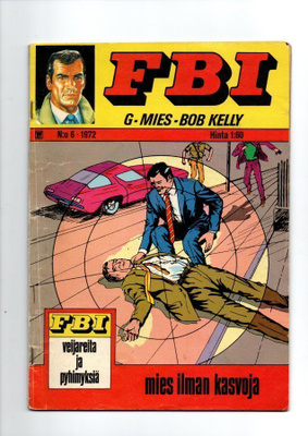 FBI n:o 6 1972 Takak. keräilykuva n:o 6 ROGER MOORE