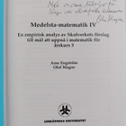 Arne Engstrom : Medelsta-matematik, 4 - en empirisk analy... - pikkukuva 3