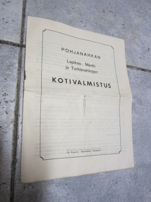 Pohjanahkan,lapikas-,mäntti- ja turkisnahkojen kotivalmistus