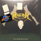 RAZOR - CUSTOM KILLING - CAN 1987 M-/M- LP + POSTER - pikkukuva 1