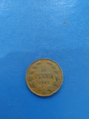10 pennin kolikko vuodelta 1905 !