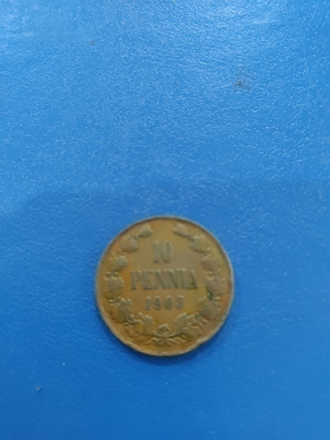 10 pennin kolikko vuodelta 1905 !