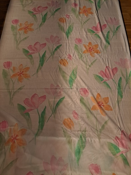 500x140cm kukkakuvioinen verhokangas