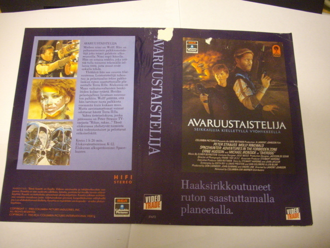Vhs kansipaperi Fix - AVARUUSTAISTELIJA  (Sis.postikulut)