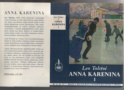 Tolstoi, Leo: Anna Karenina 1 - 2 WSOY 1966, 9 p, skp, K3 ++