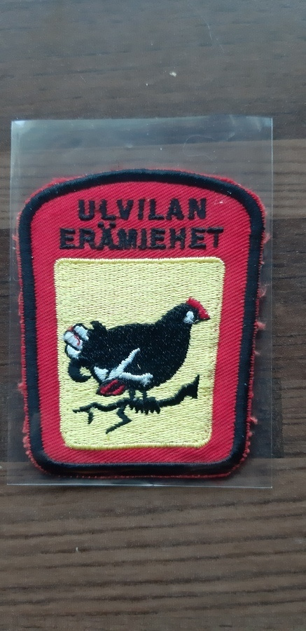 Ulvilan erämiehet vintage kangasmerkki harvinainen