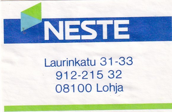 Lohja, NESTE  1/9