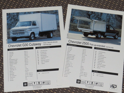 1991 Chevrolet 2500 Pickup / G30 Cutaway esite