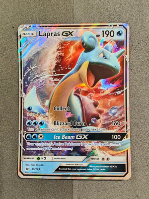 Lapras GX - 35/149 - Pokemon Sun & Moon Base Set Ultra Rare