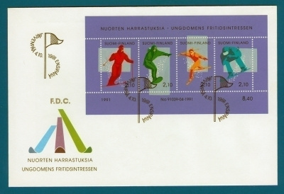 FDC – Nuorten harr., Laskettelu 4.10.1991 Arkki L 1148-51