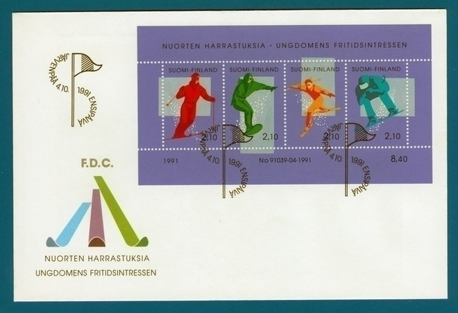 FDC – Nuorten harr., Laskettelu 4.10.1991 Arkki L 1148-51