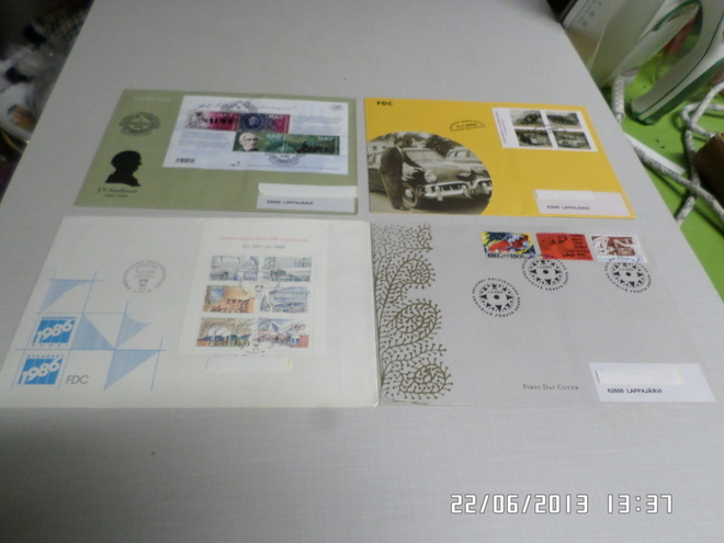 4  kpl  FDC / Ensipäivä kuoria    puhtaat ja siisti,