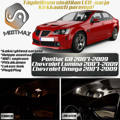 Pontiac G8 Sisätilan LED-sarja 12-osainen