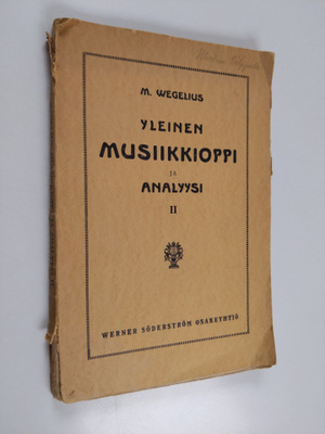 Martin Wegelius : Yleinen musiikkioppi ja analyysi 2