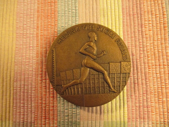 Helsinki 1983 Muistomitali.Yleisurh.Mailmanmest.kilp.
