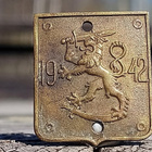 Sodanaikainen talkoomerkki - 1942. Ommeltava. Halkaisija - 2 - pikkukuva 5