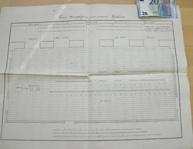 VANHA Piirrustus Venäjä 21.Div Rakennukset Lappeenranta 1826