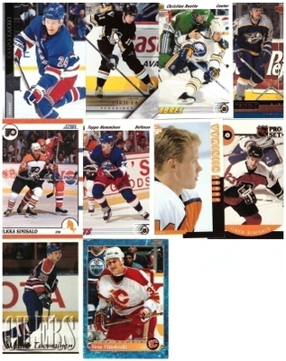 10 x SUOMI NHL mm. KAKKO, PIRJETÄ, SINISALO.....