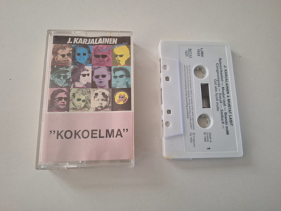 C-kasetti J.KARJALAINEN & MUSTAT LASIT - KOKOELMA c-kasetti