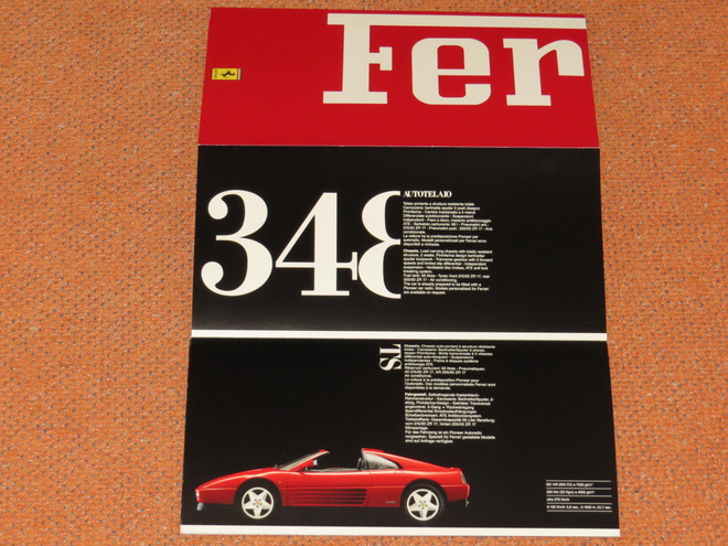 1991 Ferrari esite - KUIN UUSI - 30 siv - F40 Testarossa