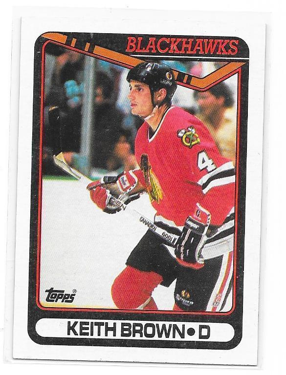 1990-91 Topps #276 Keith Brown Chicago Blackhawks